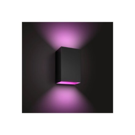Philips Hue WCA Resonate Outdoor Wall Lantern, Black , 8 W , 2000-6500 Hue White Colour Ambiance