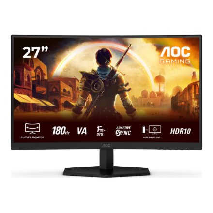 AOC , C27G42E , 27 , VA , FHD , 16:9 , 180 Hz , 1 ms , 1920 x 1080 pixels , 300 cd/m² , HDMI ports quantity 2 , Black