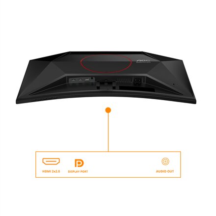 AOC , C27G42E , 27 , VA , FHD , 16:9 , 180 Hz , 1 ms , 1920 x 1080 pixels , 300 cd/m² , HDMI ports quantity 2 , Black
