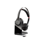 Poly , Voyager Focus, B825-M , Headset , Built-in microphone , Wireless , On-ear , Bluetooth , Black