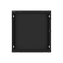 Lanberg , Rack cabinet 19 wall-mount 12U/600x450 for self-assembly with metal door (flat pack) , WF01-6412-00B , Black