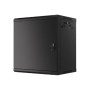 Lanberg , Rack cabinet 19 wall-mount 12U/600x450 for self-assembly with metal door (flat pack) , WF01-6412-00B , Black