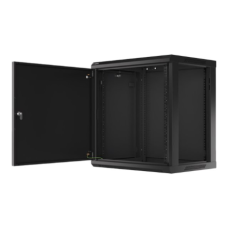Lanberg , Rack cabinet 19 wall-mount 12U/600x450 for self-assembly with metal door (flat pack) , WF01-6412-00B , Black