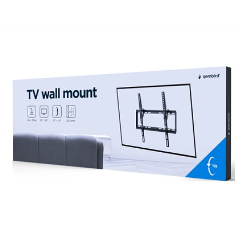 Gembird , Wall mount , WM-55T-03 , Tilt , 32-55 , Black
