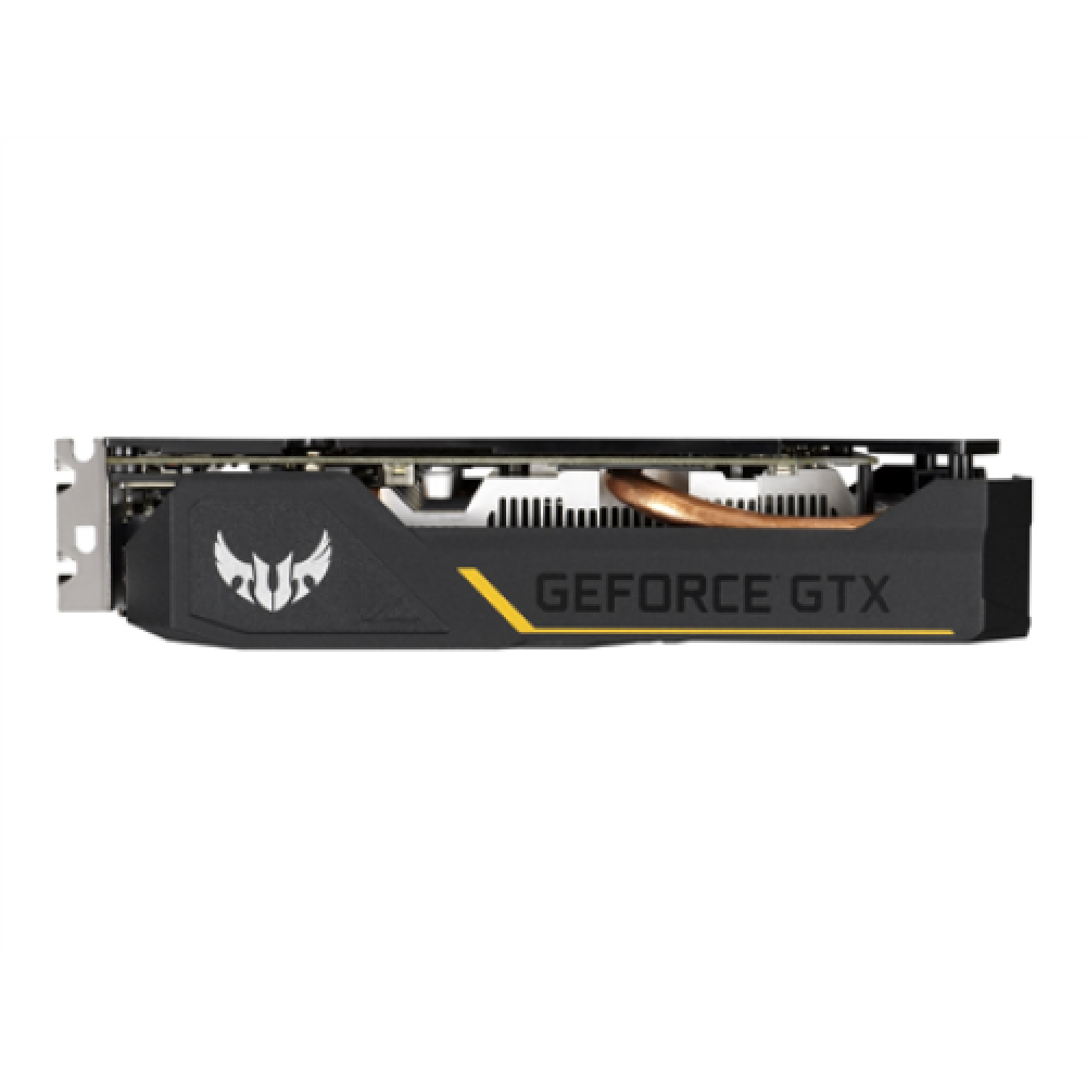 Asus TUF-GTX1650-4GD6-P-GAMING NVIDIA 4 GB GeForce GTX 1650 GDDR6 PCI-E 3.0 x 16 Processor frequency 1410 MHz HDMI ports quantity 1 Memory clock speed 12000 MHz