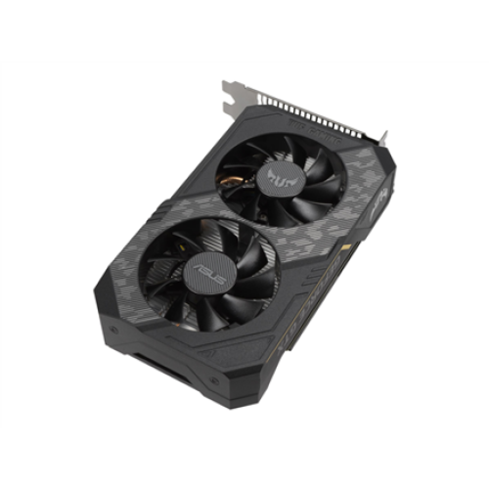Asus TUF-GTX1650-4GD6-P-GAMING NVIDIA 4 GB GeForce GTX 1650 GDDR6 PCI-E 3.0 x 16 Processor frequency 1410 MHz HDMI ports quantity 1 Memory clock speed 12000 MHz