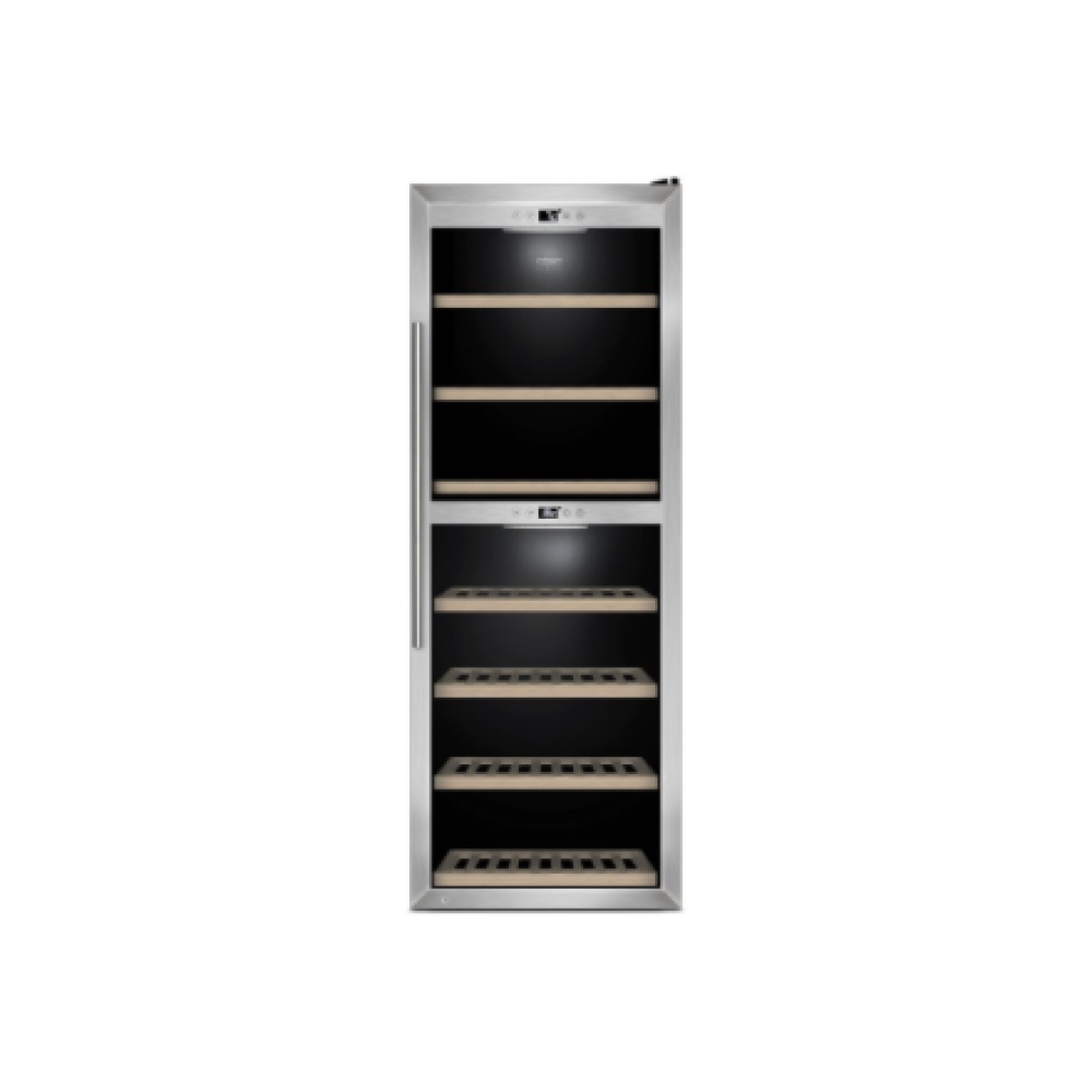 Caso , Wine Cooler , WineComfort 1260 Smart , Energy efficiency class G , Free standing , Bottles capacity 126 , Stainless steel/Black