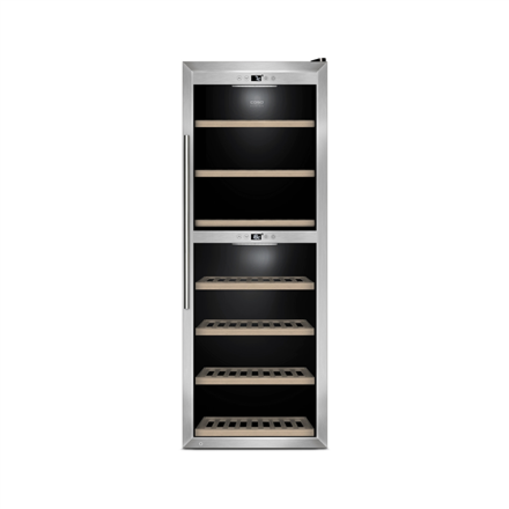 Caso , Wine Cooler , WineComfort 1260 Smart , Energy efficiency class G , Free standing , Bottles capacity 126 , Stainless steel/Black