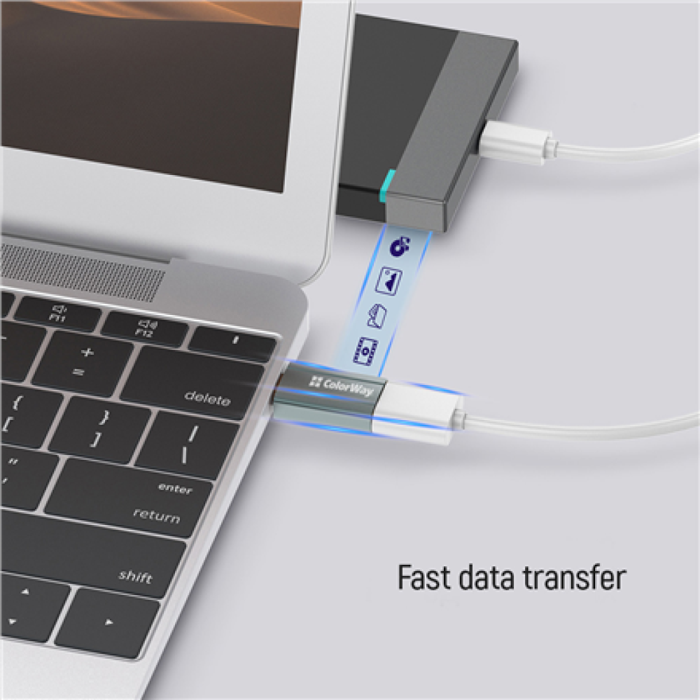 ColorWay USB-A to Type-C Adapter , CW-AD-AC