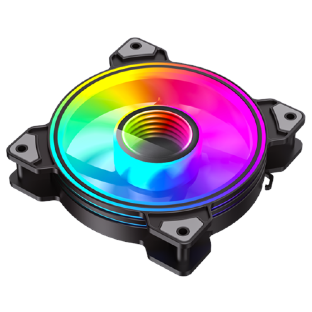 Gamemax Case Fan , DUAL RING INFINITY BK , Black