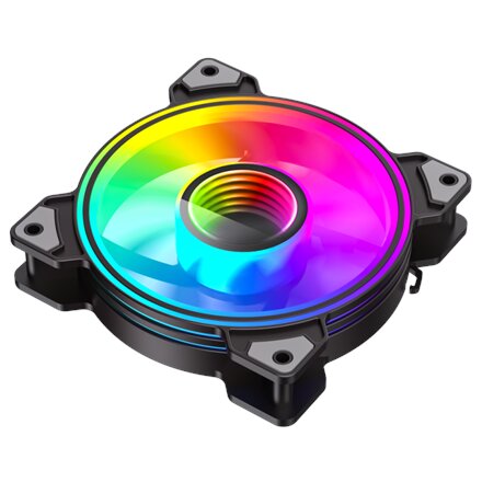 Gamemax Case Fan , DUAL RING INFINITY BK , Black
