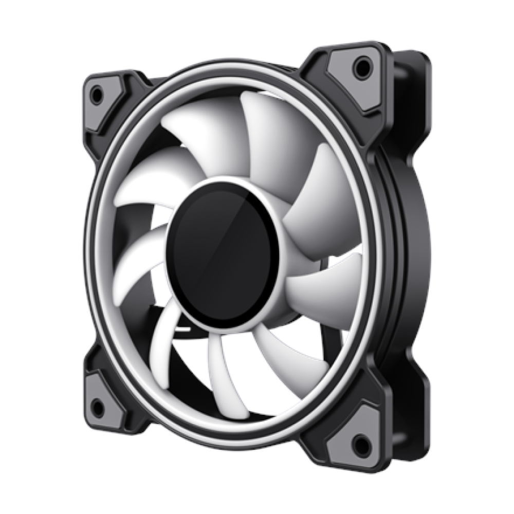 Gamemax Case Fan , DUAL RING INFINITY BK , Black