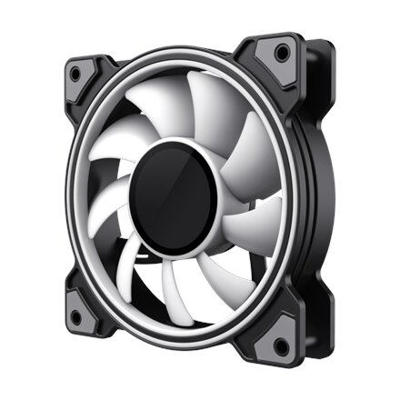 Gamemax Case Fan , DUAL RING INFINITY BK , Black