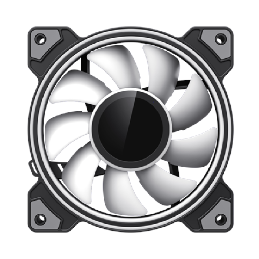 Gamemax Case Fan , DUAL RING INFINITY BK , Black