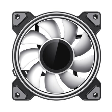 Gamemax Case Fan , DUAL RING INFINITY BK , Black