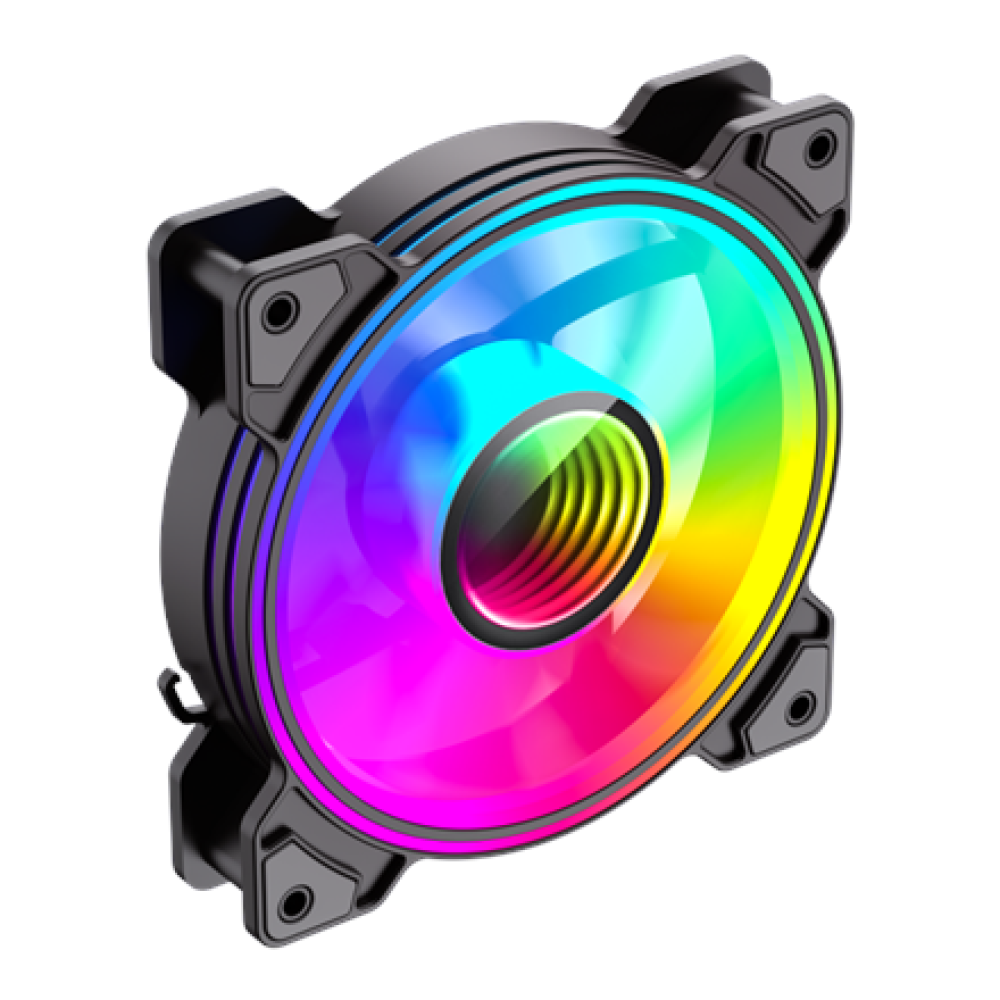 Gamemax Case Fan , DUAL RING INFINITY BK , Black