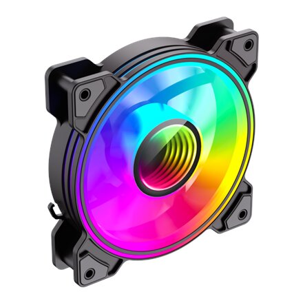 Gamemax Case Fan , DUAL RING INFINITY BK , Black