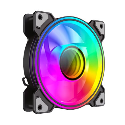 Gamemax Case Fan , DUAL RING INFINITY BK , Black