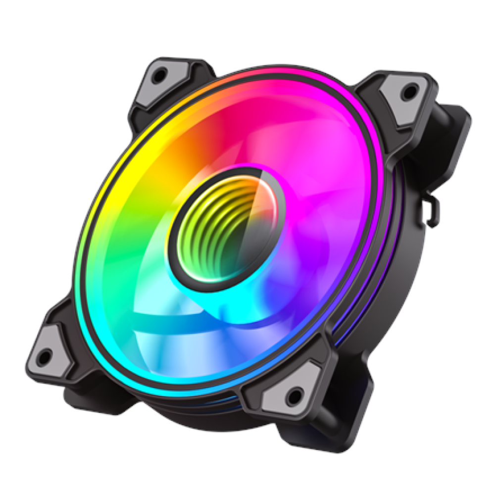 Gamemax Case Fan , DUAL RING INFINITY BK , Black