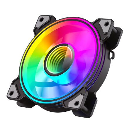 Gamemax Case Fan , DUAL RING INFINITY BK , Black