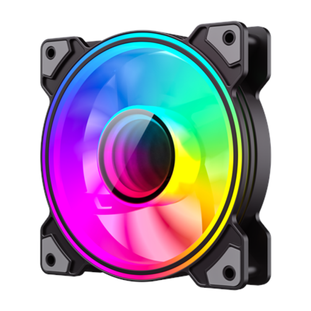 Gamemax Case Fan , DUAL RING INFINITY BK , Black