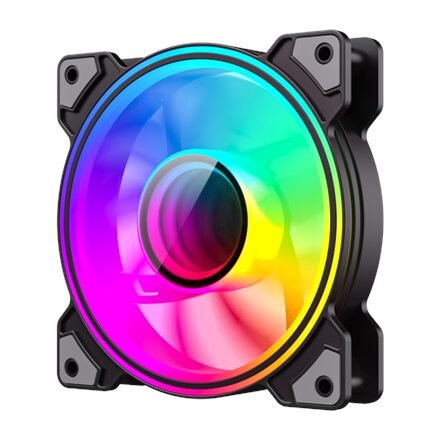 Gamemax Case Fan , DUAL RING INFINITY BK , Black