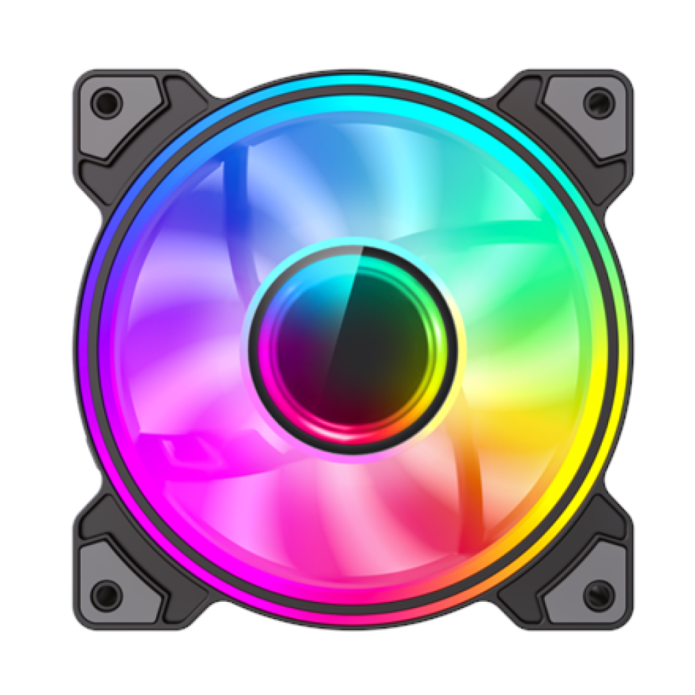 Gamemax Case Fan , DUAL RING INFINITY BK , Black