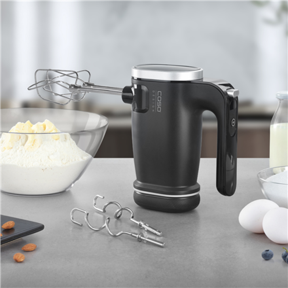 Caso Cordless Hand Mixer , Click & Mix , Hand Mixer , 150 W , Number of speeds 8 , Stainless Steel/Black
