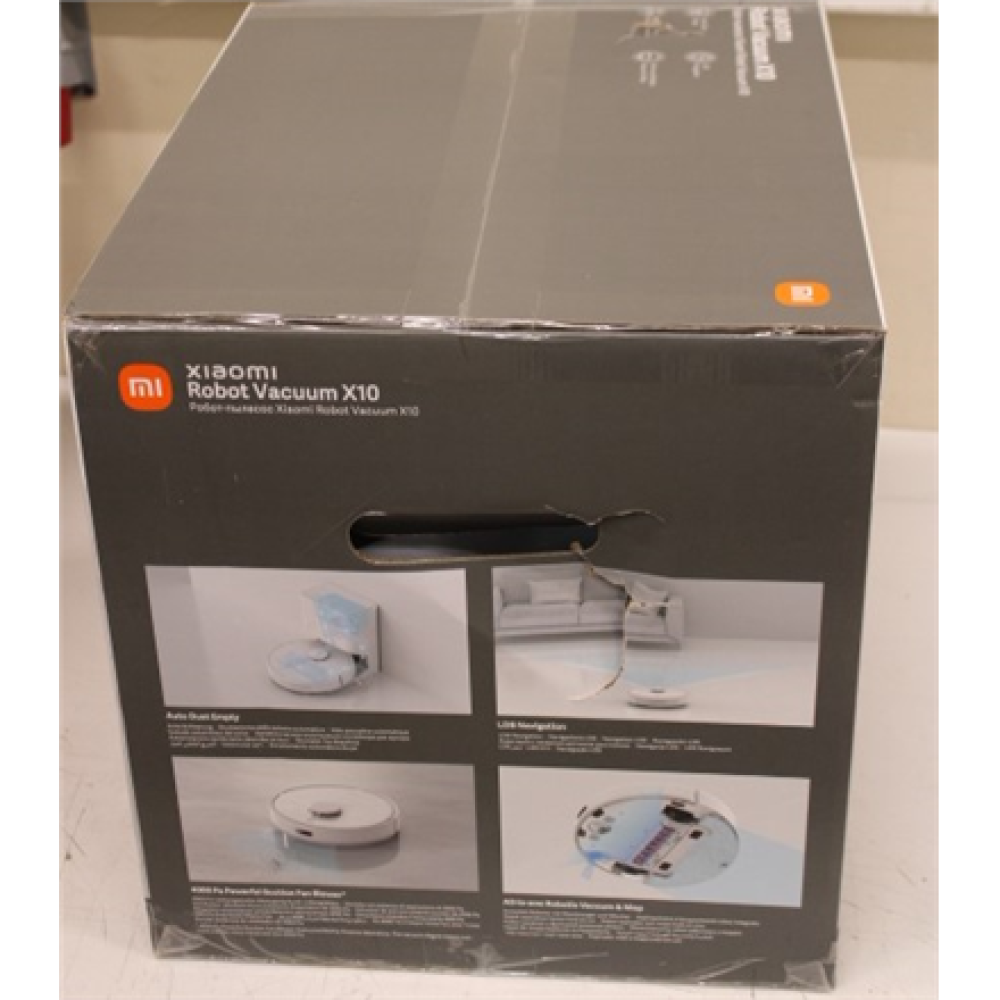 SALE OUT. , Xiaomi , Robot Vacuum , X10 EU , Wet , Operating time (max) 180 min , Lithium Ion , 5200 mAh , Power 46 W , Dust capacity 0.4 L , White , Battery warranty 24 month(s) , DAMAGED PACKAGING