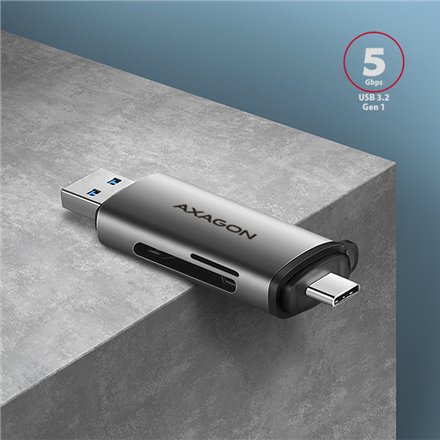AXAGON Mobile USB 3.2 Gen 1card reader with USB-C and USB-A connectors , CRE-SAC