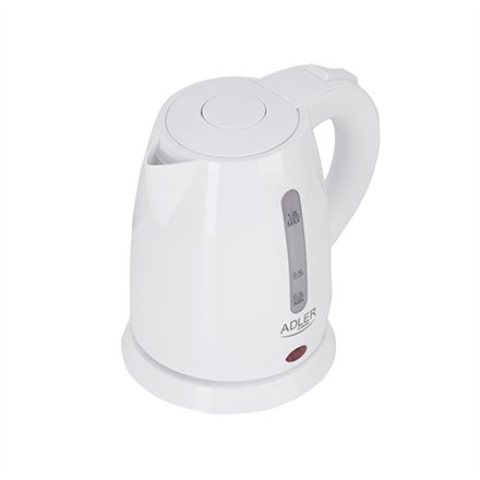 Adler , Kettle , AD 1272 , Electric , 1600 W , 1 L , Stainless steel/Polypropylene , 360° rotational base , White