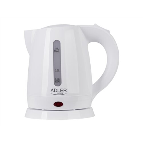 Adler , Kettle , AD 1272 , Electric , 1600 W , 1 L , Stainless steel/Polypropylene , 360° rotational base , White