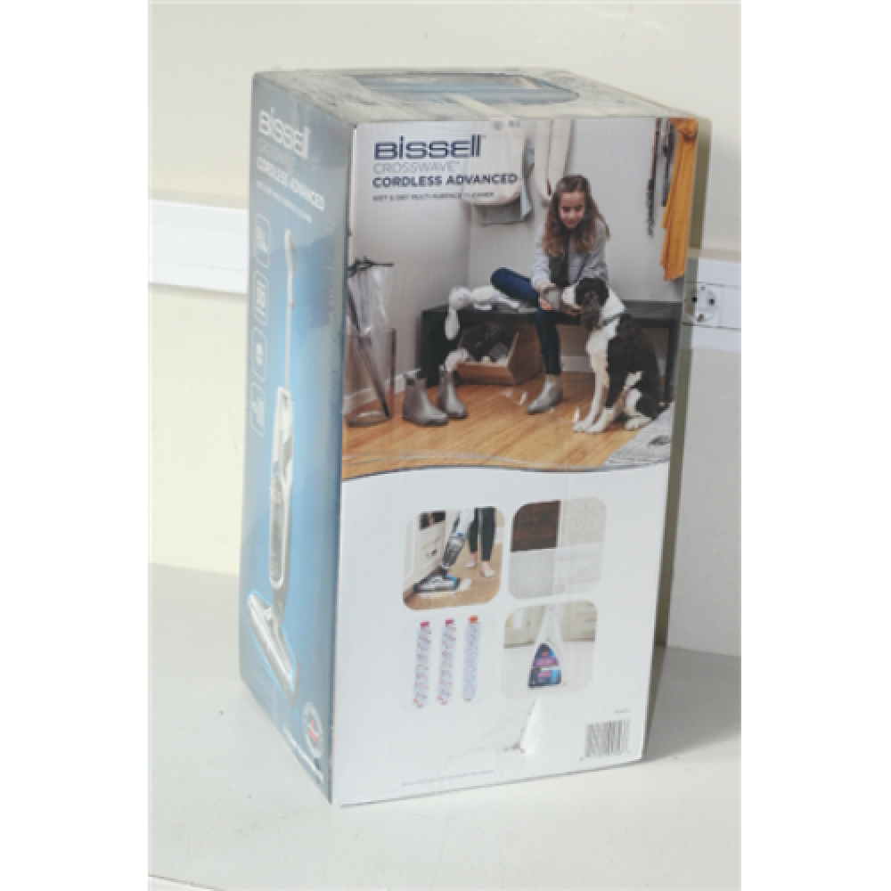 SALE OUT. Bissell MultiFunctional Cleaner CrossWave Advanced Cordless operating Handstick Washing function - W 36 V Operating time (max) 25 min Blue/Silver Warranty 24 month(s) Battery warranty 24 month(s) DAMAGED PACKAGING