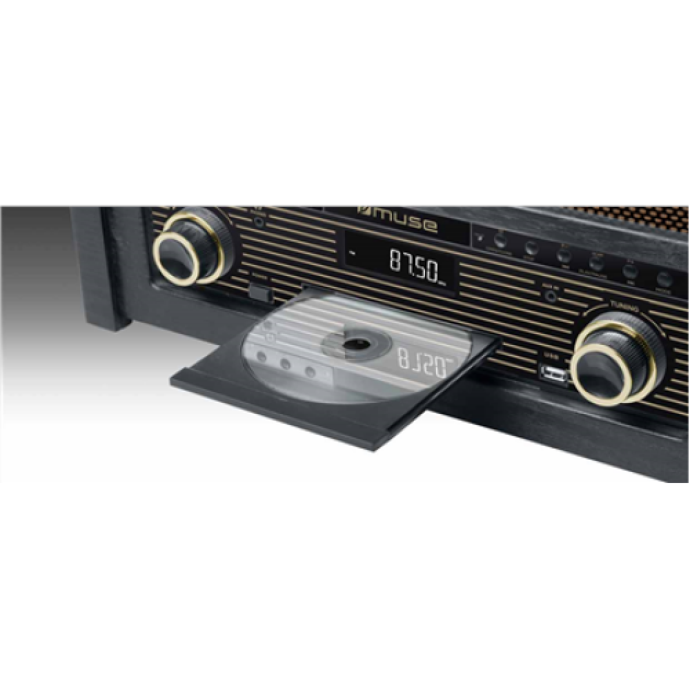 Muse , Turntable micro system , MT-115W , USB port , AUX in , CD player , FM radio , Wireless connection