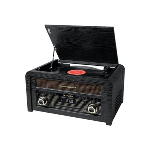 Muse , Turntable micro system , MT-115W , USB port , AUX in , CD player , FM radio , Wireless connection