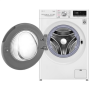LG Washing Machine With Dryer F4DV710S1E Energy efficiency class A Front loading Washing capacity 10.5 kg 1400 RPM Depth 56 cm Width 60 cm Display LED Drying system Drying capacity 7 kg Steam function Direct drive Wi-Fi White