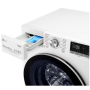 LG Washing Machine With Dryer F4DV710S1E Energy efficiency class A Front loading Washing capacity 10.5 kg 1400 RPM Depth 56 cm Width 60 cm Display LED Drying system Drying capacity 7 kg Steam function Direct drive Wi-Fi White