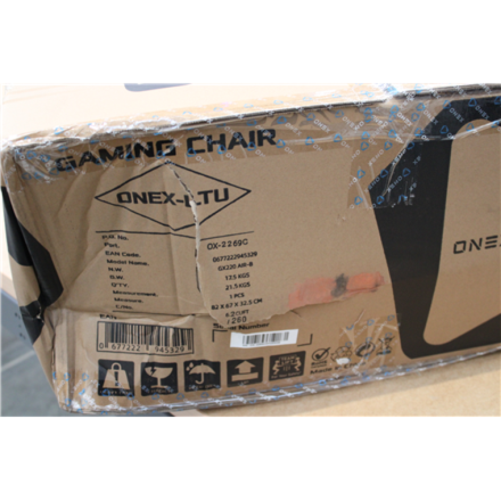 SALE OUT. Onex PVC; Nylon caster; Metal , Gaming chairs , GX220 AIR Series , Black , DAMAGED PACKAGING