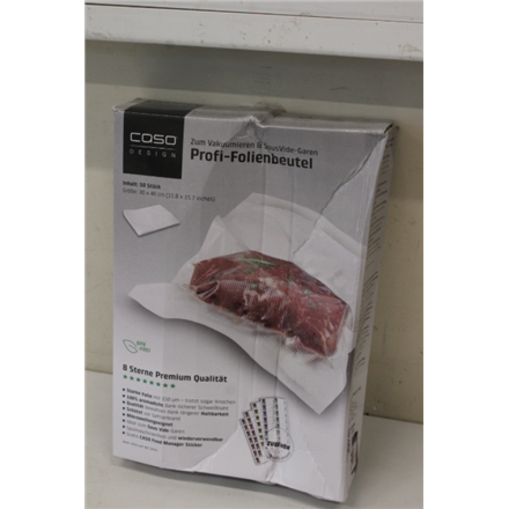 SALE OUT. CASO foil bag 30x40cm, 50 pcs , Caso , Foil bags , 01220 , 50 units , Dimensions (W x L) 30 x 40 cm , Ribbed , DAMAGED PACKAGING