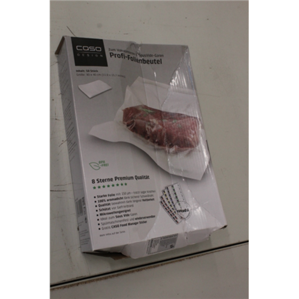 SALE OUT. CASO foil bag 30x40cm, 50 pcs , Caso , Foil bags , 01220 , 50 units , Dimensions (W x L) 30 x 40 cm , Ribbed , DAMAGED PACKAGING