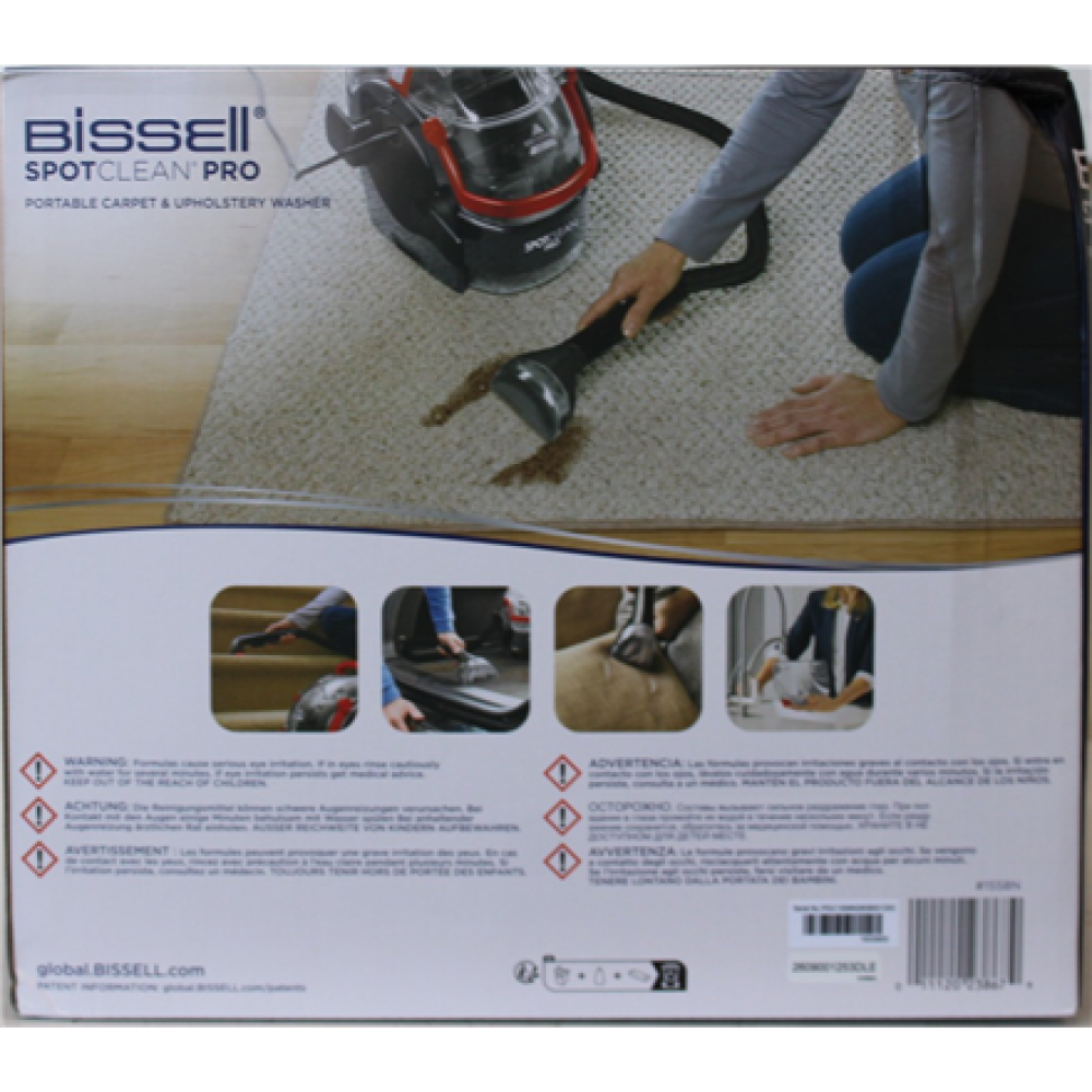 SALE OUT. , Bissell , Spot Cleaner , SpotClean Pro , Corded operating , Washing function , 750 W , Red/Titanium , 24 month(s) , - V , DAMAGED PACKAGING
