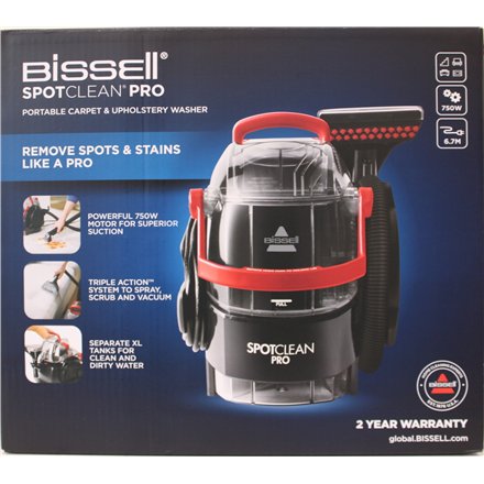 SALE OUT. , Bissell , Spot Cleaner , SpotClean Pro , Corded operating , Washing function , 750 W , Red/Titanium , 24 month(s) , - V , DAMAGED PACKAGING