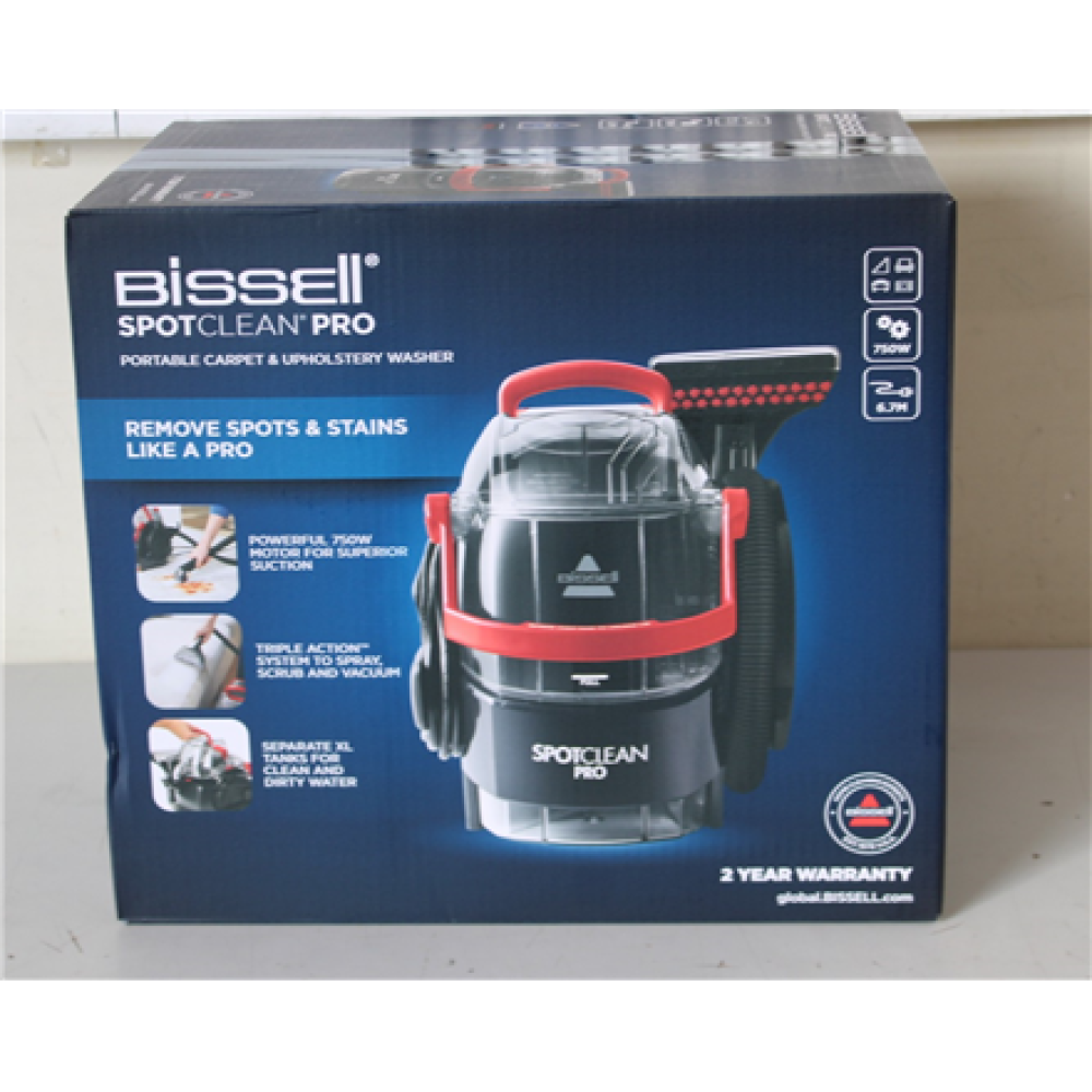 SALE OUT. , Bissell , Spot Cleaner , SpotClean Pro , Corded operating , Washing function , 750 W , Red/Titanium , 24 month(s) , - V , DAMAGED PACKAGING
