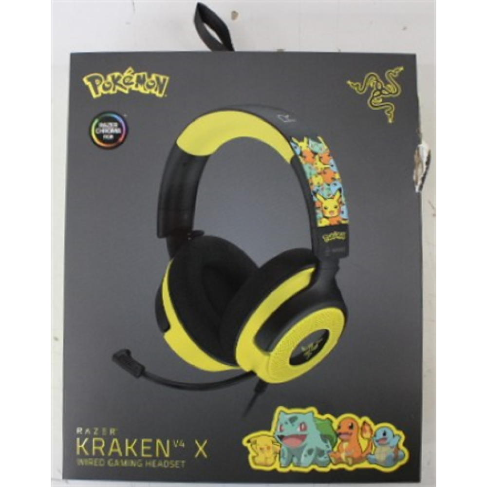 SALE OUT. Razer Kraken V4 X - Pokémon Kanto Starters Ed. , SALE OUT. , SALE OUT. Razer , Headset , Kraken V4 X , Wired , Over-Ear , DAMAGED PACKAGING, DEMO