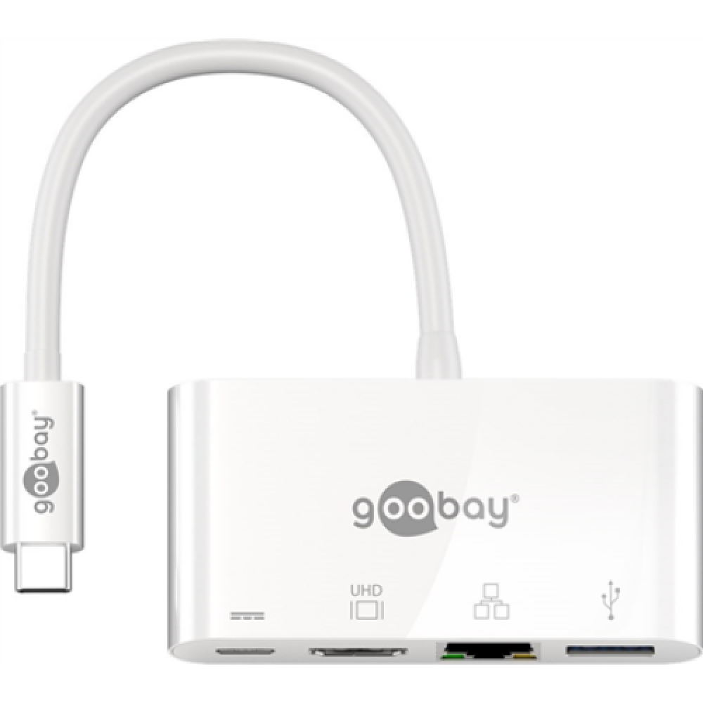 Goobay , USB-C Multiport Adapter (HDMI + Ethernet, PD) , 62105