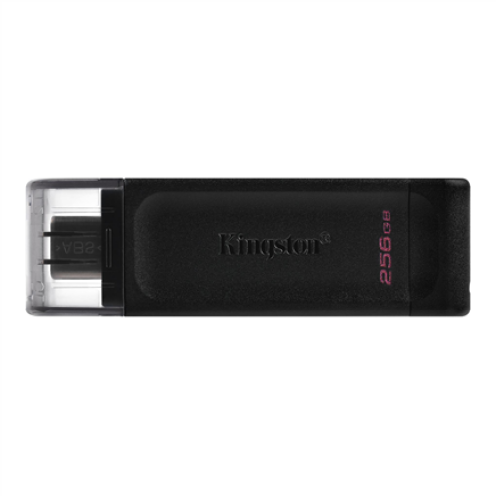 Kingston , USB Flash Drive , DataTraveler 70 , 256 GB , USB 3.2 Gen 1 Type-C , Black