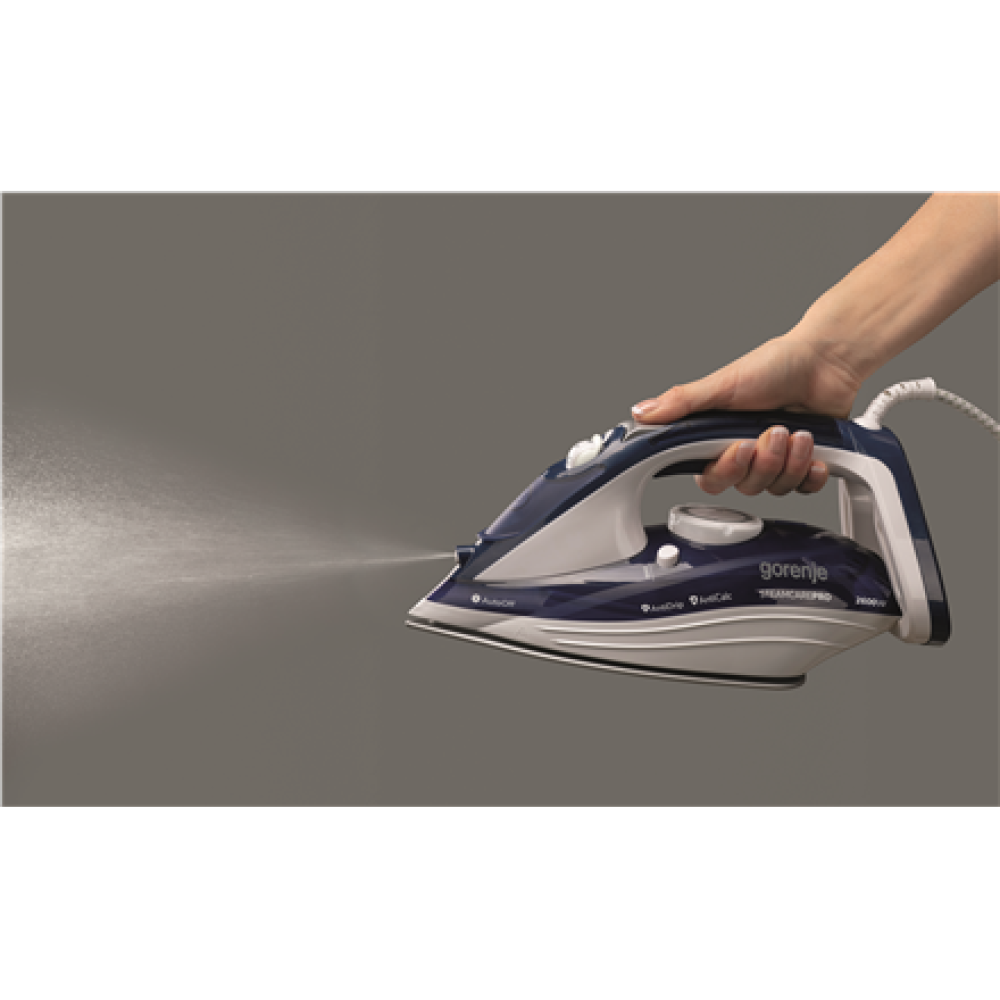 Gorenje , Steam Iron , SIH2600BLC , Steam Iron , 2600 W , Water tank capacity 350 ml , Continuous steam 30 g/min , Steam boost performance 95 g/min , Blue/White