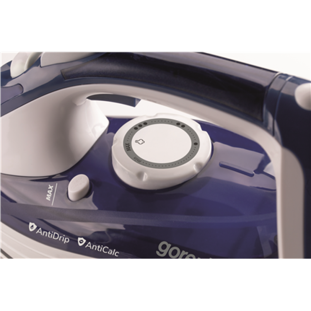 Gorenje , Steam Iron , SIH2600BLC , Steam Iron , 2600 W , Water tank capacity 350 ml , Continuous steam 30 g/min , Steam boost performance 95 g/min , Blue/White