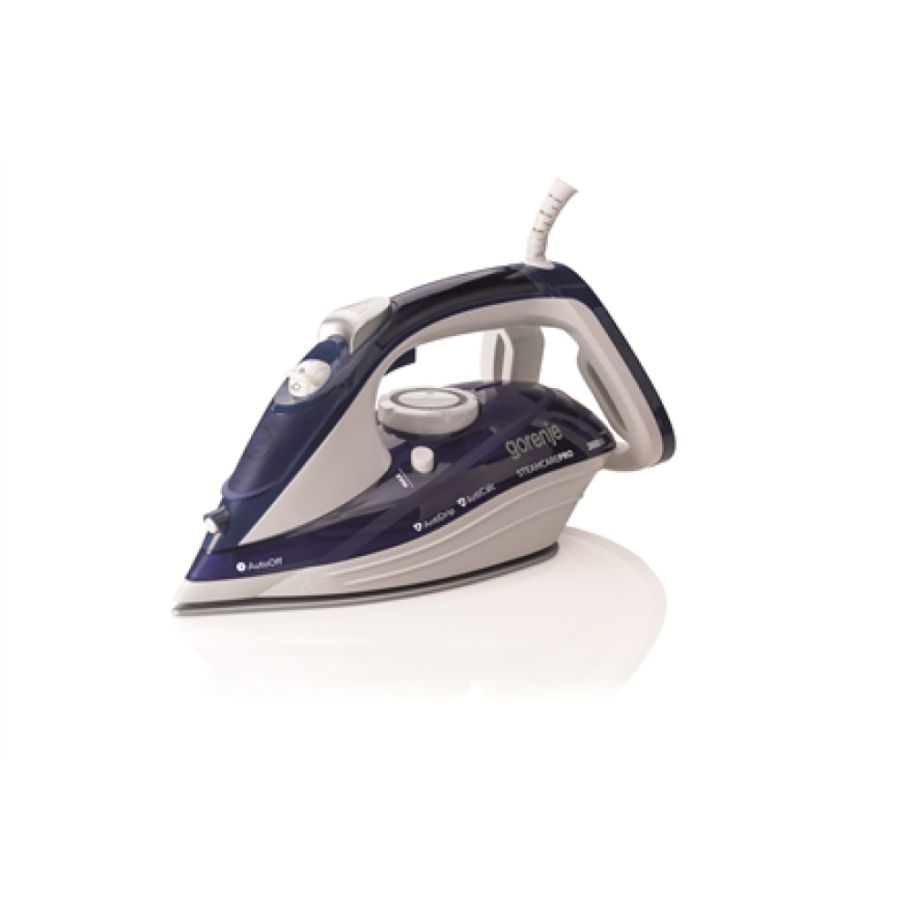 Gorenje , Steam Iron , SIH2600BLC , Steam Iron , 2600 W , Water tank capacity 350 ml , Continuous steam 30 g/min , Steam boost performance 95 g/min , Blue/White