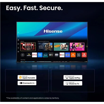 Hisense TV , 32A4S , 32 , Smart TV , VIDAA Smart OS , HD , Black